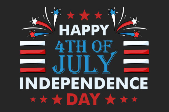 4th July America Independence T-shirt Graphics & Crafts