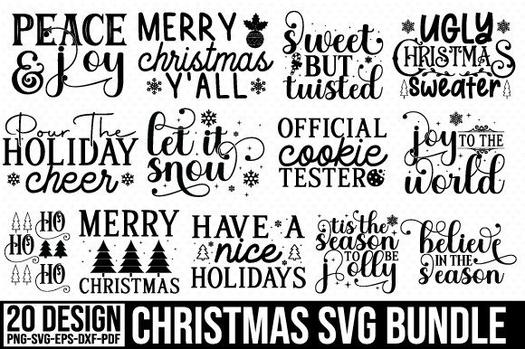 Christmas T Shirt Design Svg Bundle