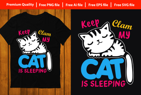 Creative Cat Quotes T-shirt Design Graphics
