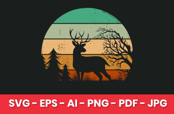 Deer Hunting Vintage Retro T-Shirt
