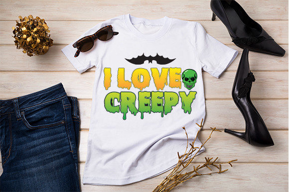 I Love Creepy T Shirt Design