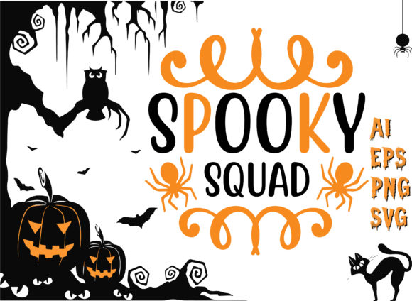 Spooky Squad Halloween T-Shirt: Graphics & Crafts for Local Business