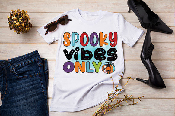 Spooky Vibes Only T Shirt: Graphics & Crafts for Halloween Marketing