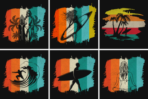 Summer Beach Surfing T-shirt Bundle: Graphics & Crafts for Real Publishing