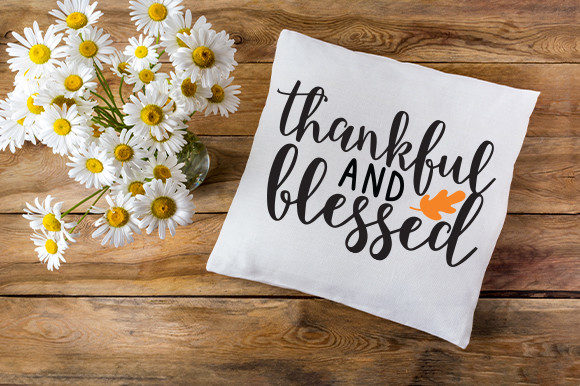 Thankful and Blessed T Shirt Design