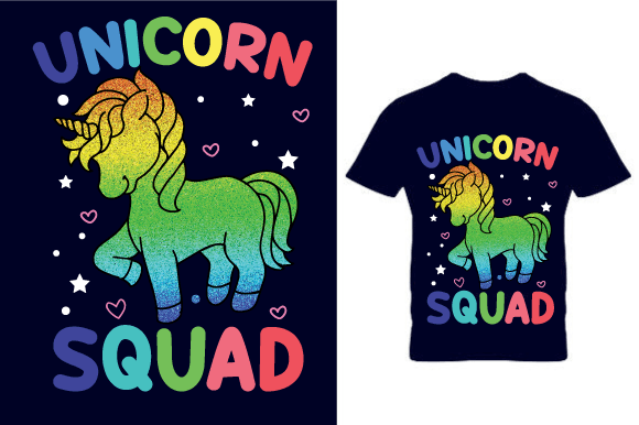 Unicorn Squad T Shirt Design: Graphics & Crafts in Action